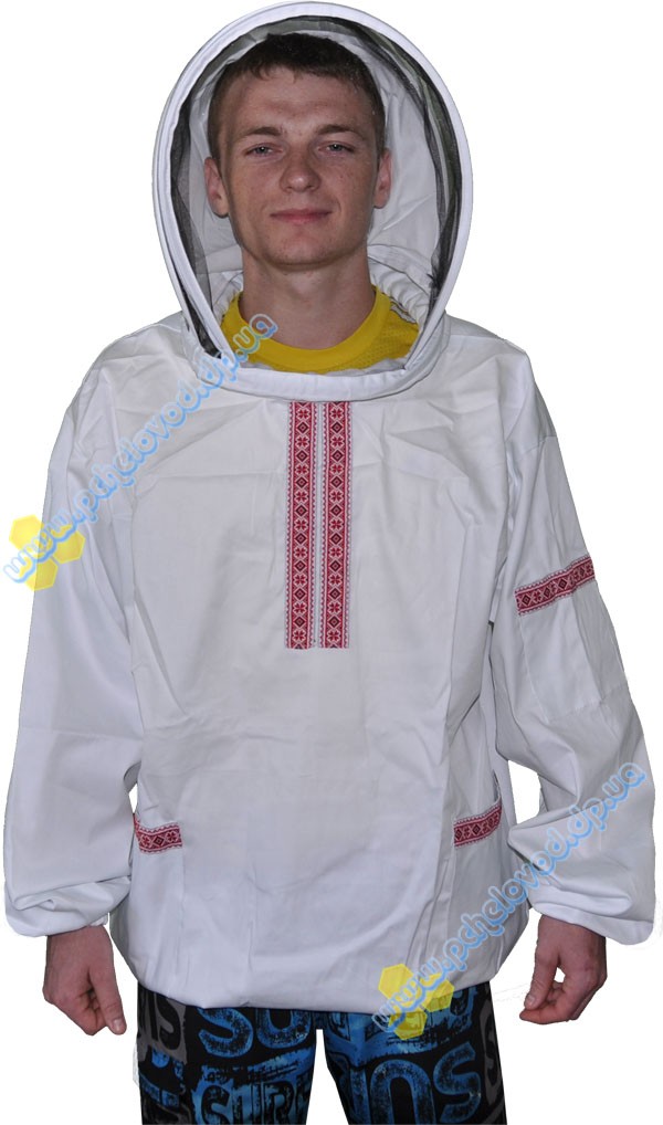 Куртка пчеловода евро, коттон (с тесьмой под  национальную вышивку)