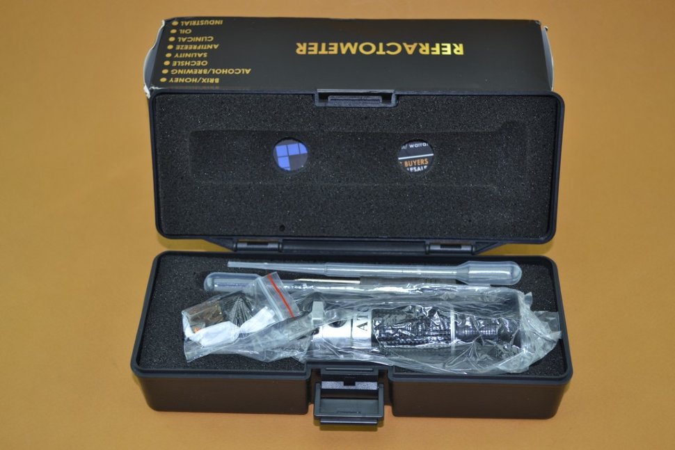 Рефрактометр для меда с калибровочным маслом